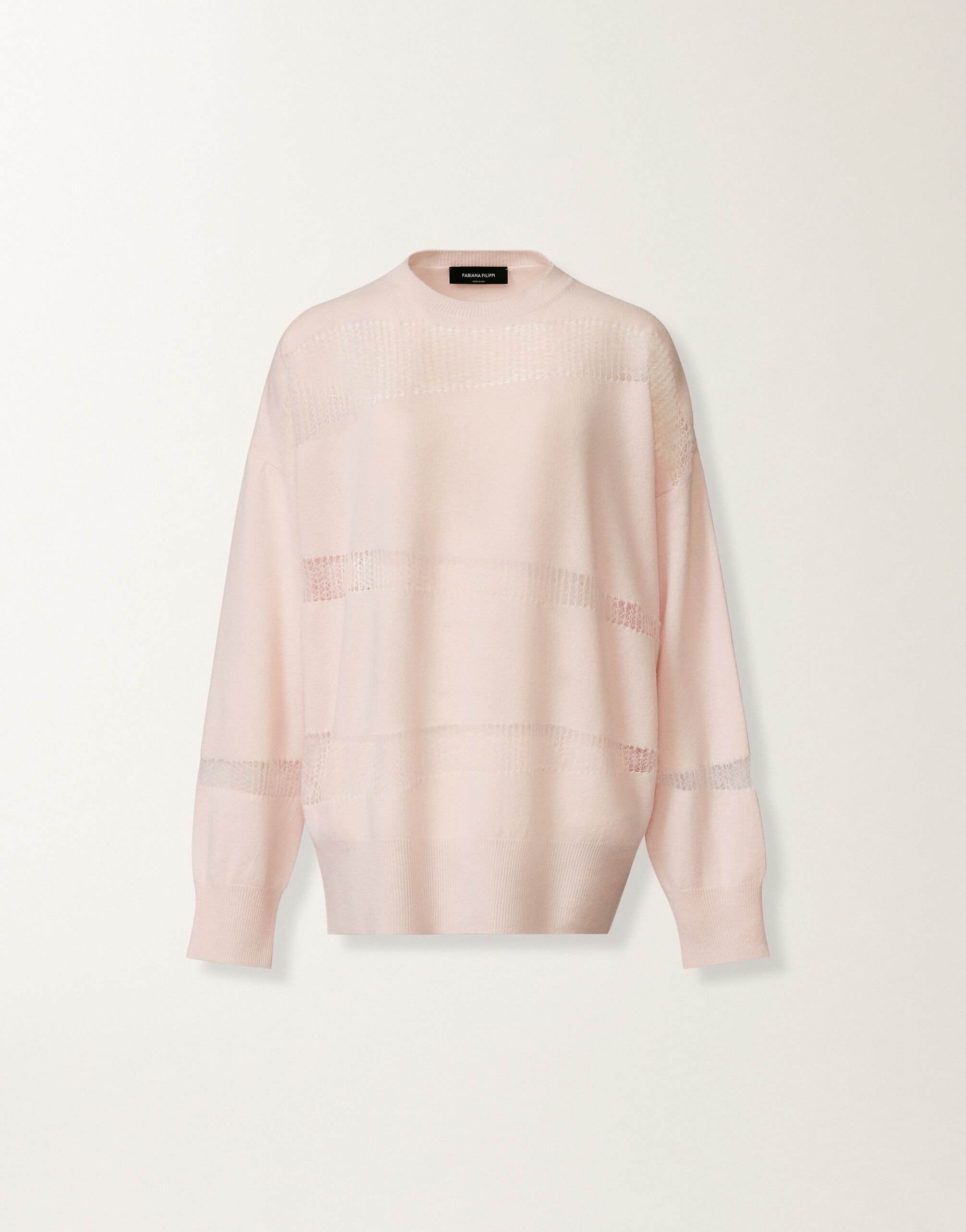 Fabiana Filippi Suéter en platino y mohair, rosa cuarzo Rosa MAD225F508L6400000