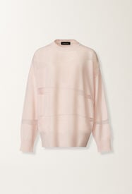 Fabiana Filippi Pullover in Platin und Mohair, Quarzrosa Rosa MAD225F508L6400000