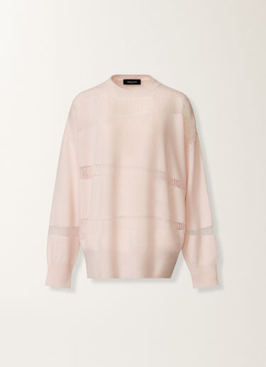 Fabiana Filippi Suéter en platino y mohair, rosa cuarzo Rosa MAD225F508L6400000