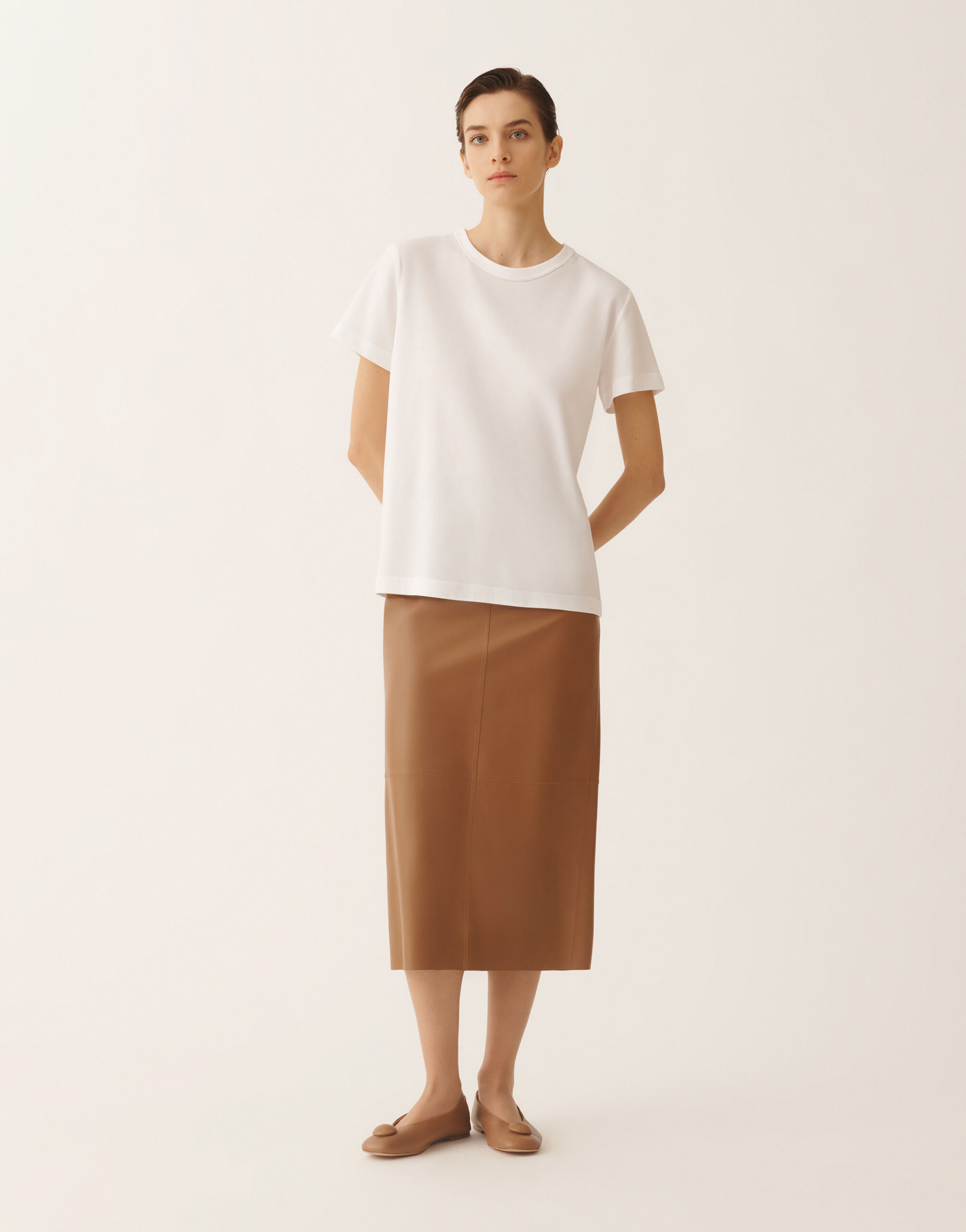 Optical white jersey T-shirt for Women | Fabiana Filippi®