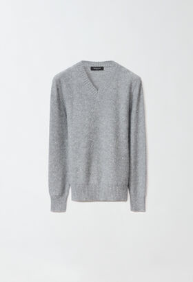 Fabiana Filippi Sequinned sweater, rock grey BLUE MAD214F096D7230000