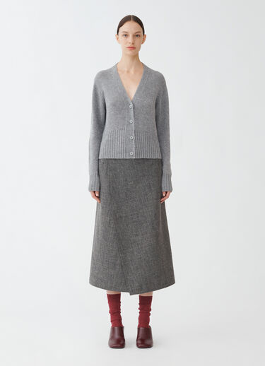 Fabiana Filippi Brushed cashmere cropped cardigan, melange rock MELANGE ROCK MAD264F038N9000000