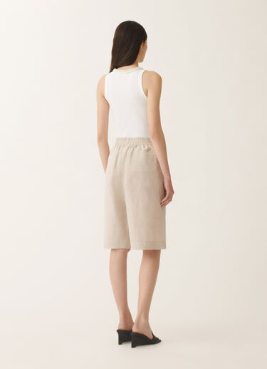 Fabiana Filippi Linen canvas Bermuda shorts, greige GREIGE PAD275F882D8350000