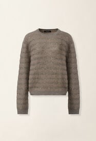 Fabiana Filippi Platinum and mohair sweater with sequin stripes, falcon Falcon MAD226F452M4200000