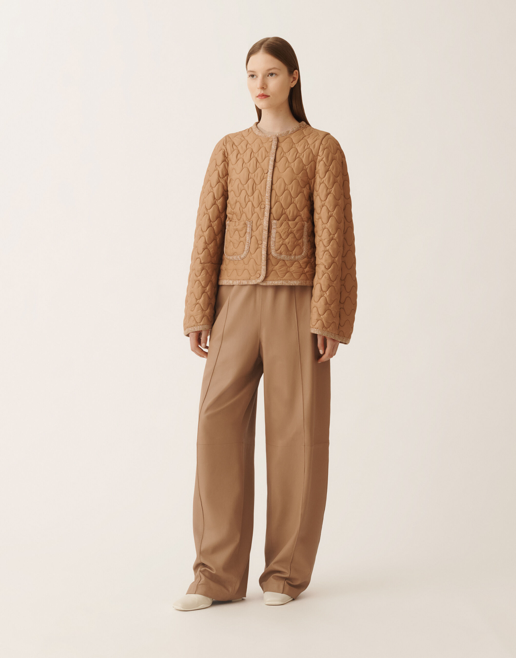 Fabiana Filippi Piumino in tecnico trapuntato, vimini MARRONE CTD215F253L5590000