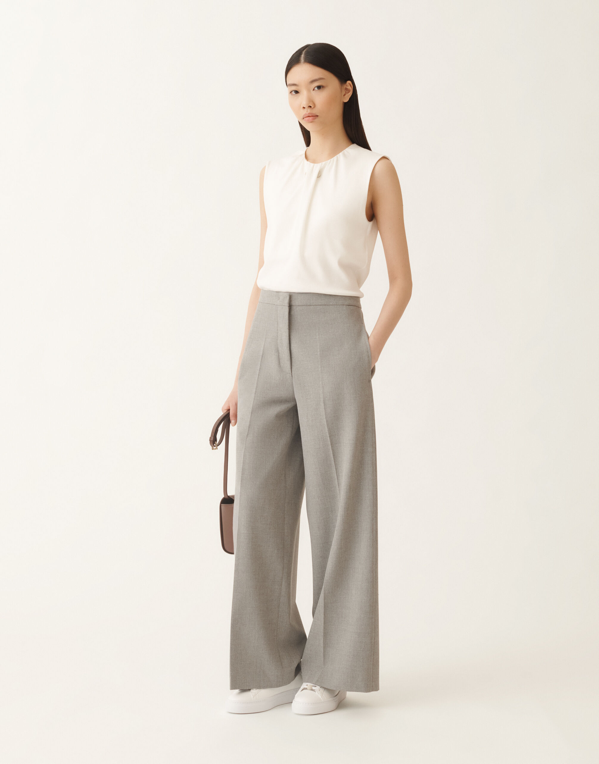 Fabiana Filippi Jersey vest top, butter WHITE JED215F377L5420000