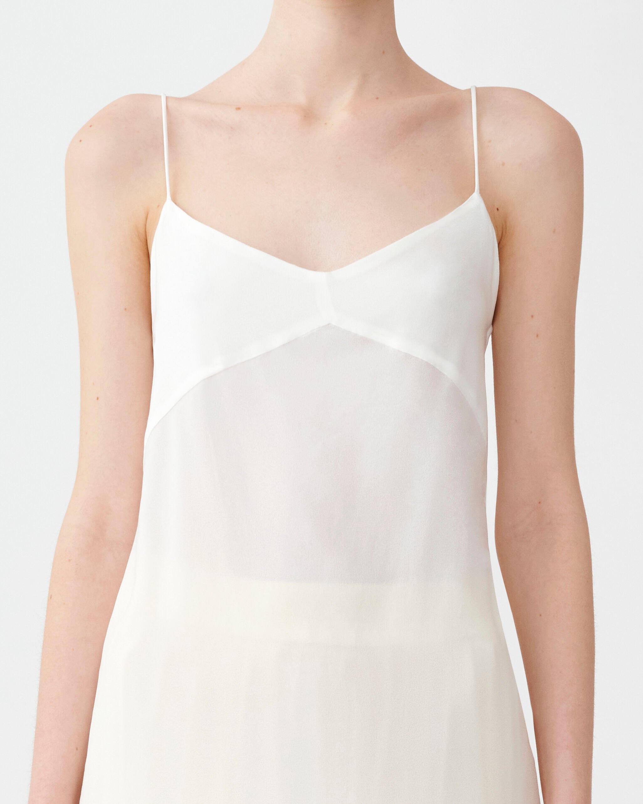 Fabiana Filippi STRETCH SABLE' LINGERIE TOP WHITE TPD264F214D6460000