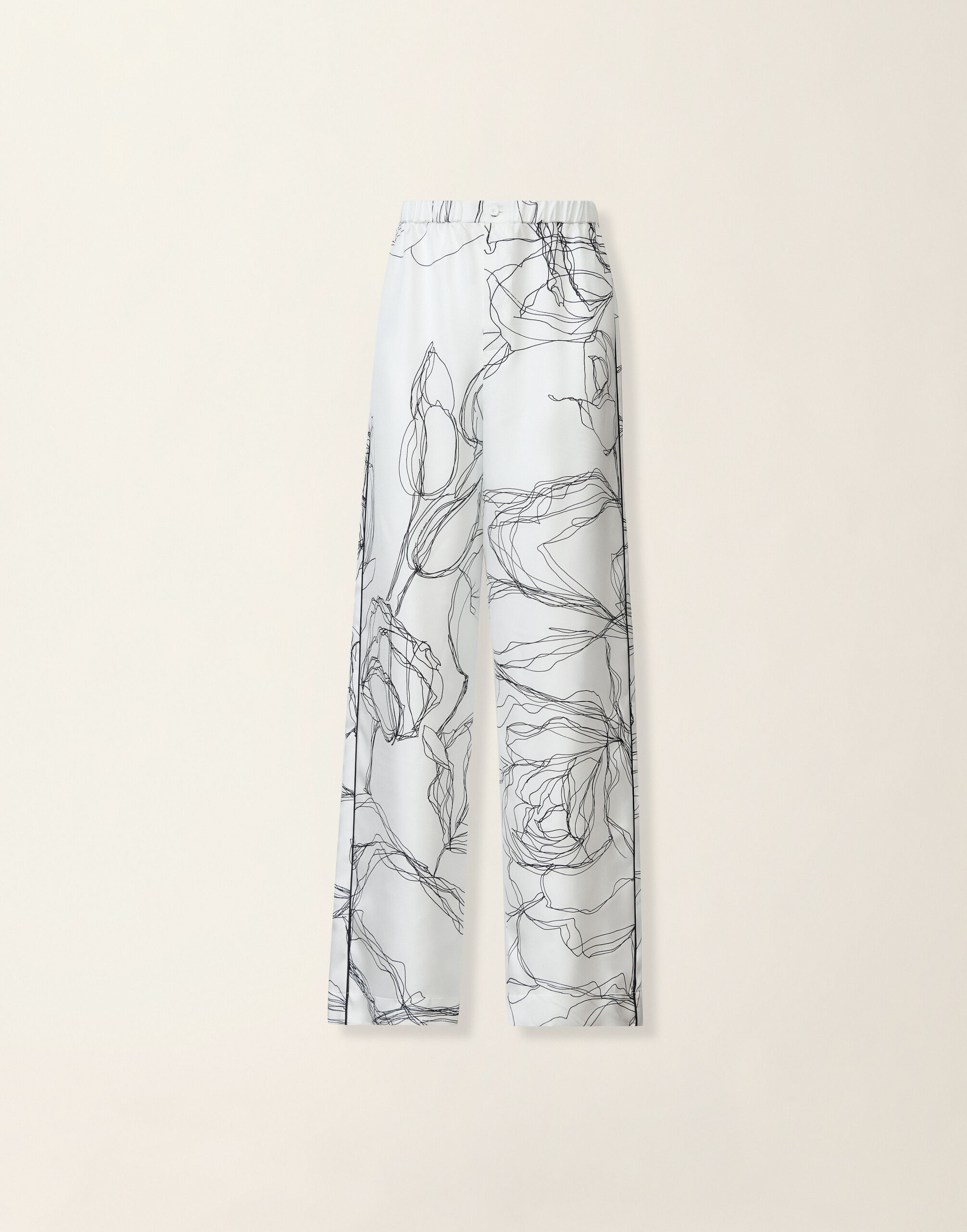Pantalon en twill de soie, blanc Fabiana Filippi Pantalon en twill de soie, blanc Blanc PAD216F315M3030000