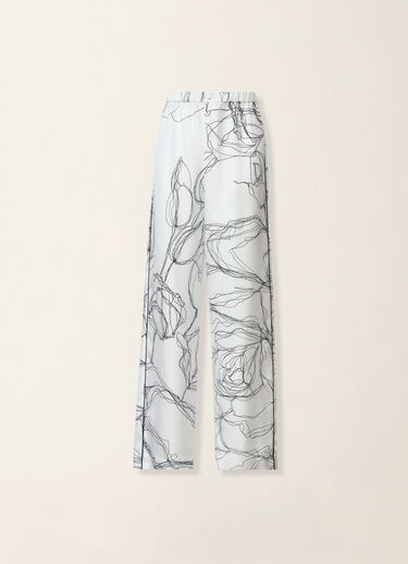 Pantalon en twill de soie, blanc Fabiana Filippi Pantalon en twill de soie, blanc Blanc PAD216F315M3030000