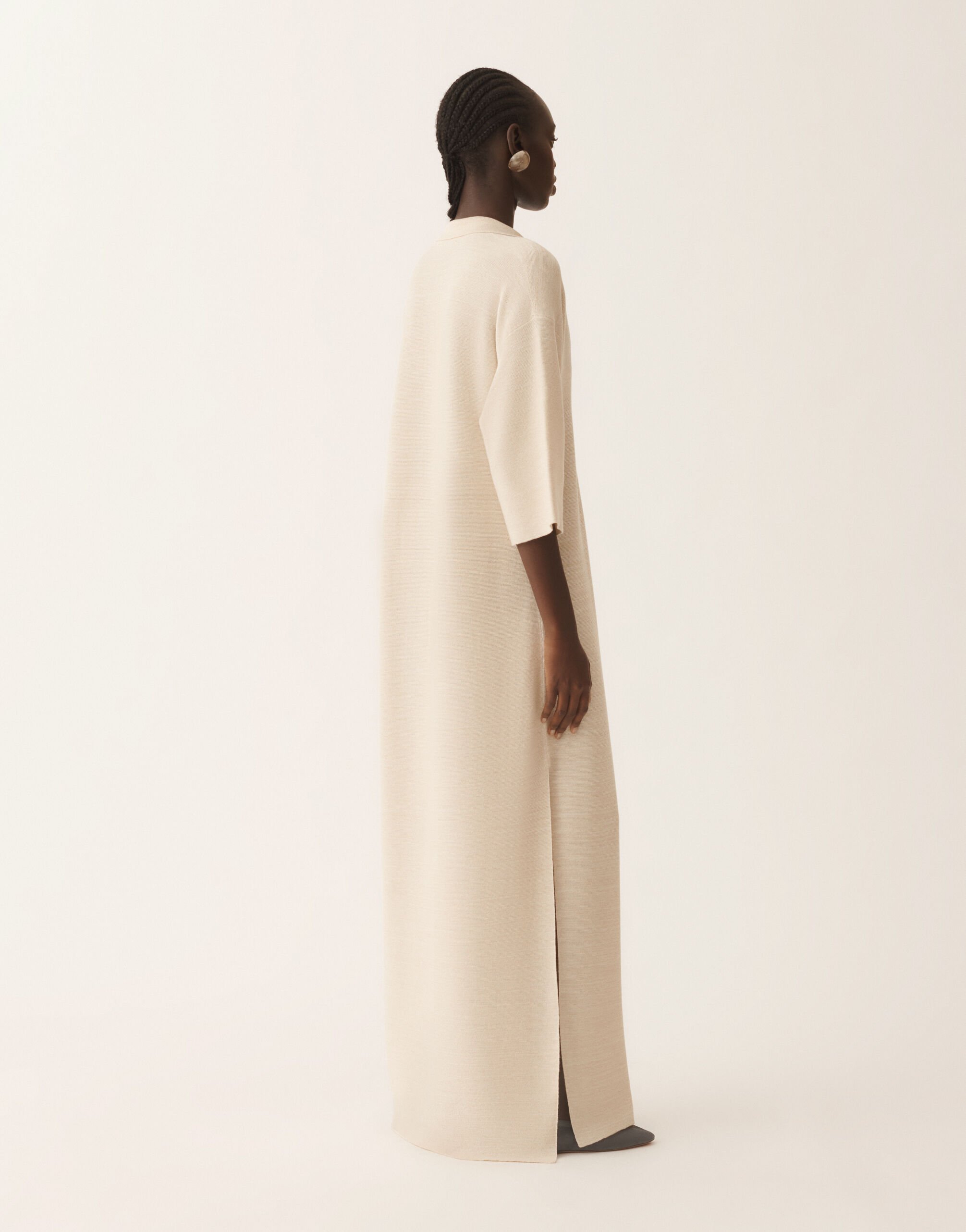 Fabiana Filippi Polo dress in wool, cotton, and lurex, butter Butter ABD266F159L7660000