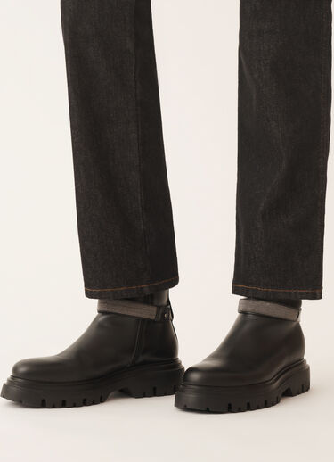 Fabiana Filippi Botas de motociclista en cuero de becerro, negro Negro ASD225A979L8230000