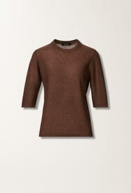 Fabiana Filippi Wool sweater with sequins, ebony BROWN MAD215F088L5570000