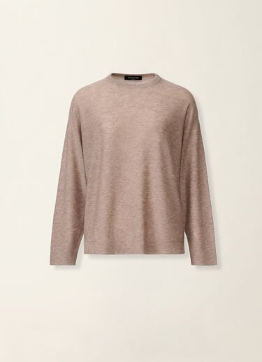 Pullover aus Wolle mit Pailletten, mocha Fabiana Filippi Pullover aus Wolle mit Pailletten, mocha Mocha MAD216F102D7220000