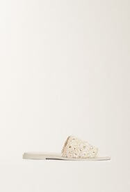 Fabiana Filippi Raffia and cotton sandals, putty PUTTY ASD265A886L2510000