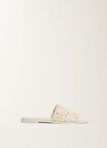 Fabiana Filippi Sandalo in rafia e cotone, mastice MASTICE ASD265A886L2510000