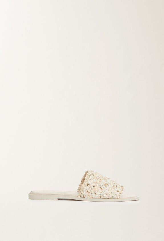 Fabiana Filippi Raffia and cotton sandals, putty PUTTY ASD265A886L2510000