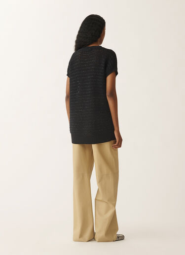 Fabiana Filippi Cotton sweater with sequins, midnight blue BLUE MAD275F572L3530000