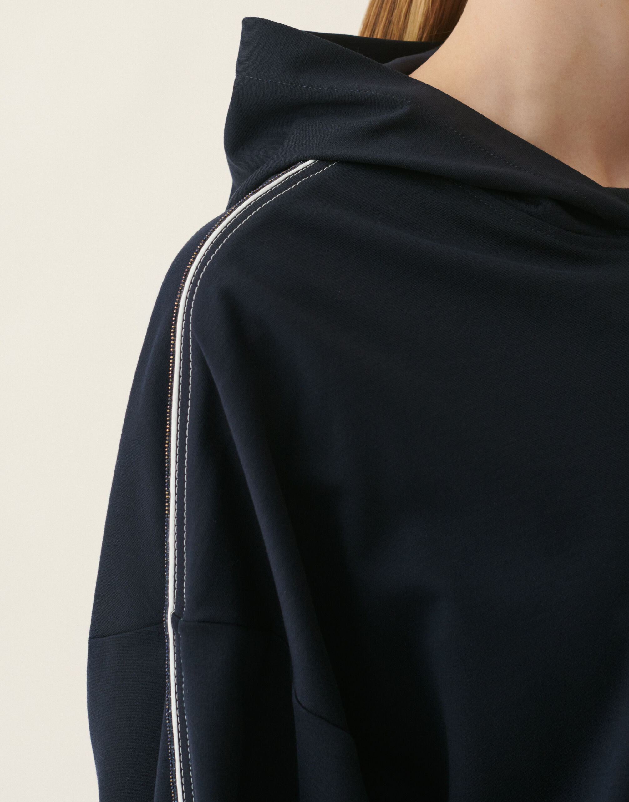 Fabiana Filippi Sweat en jersey point Milano, bleu nuit Bleu nuit JED216F263M3100000