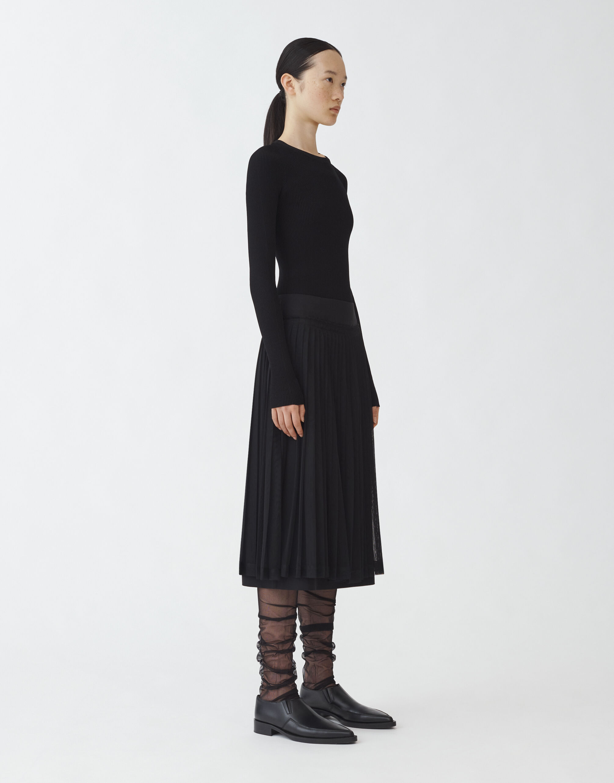 Cool wool midi skirt, black Skirts for Women | Fabiana Filippi®