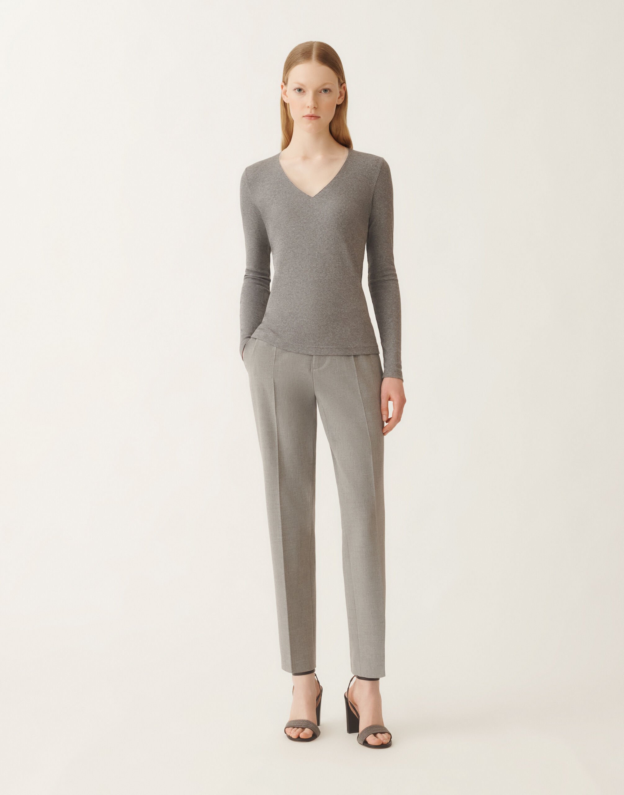 Fabiana Filippi T-shirt en jersey, gris rocheux GRIS JED215F130L5770000