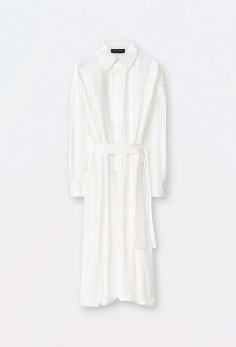 Fabiana Filippi Viscose shirt dress, white ABD274F741H2970000