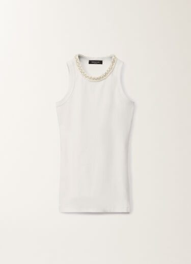 Fabiana Filippi Jersey vest top, optical white and white WHITE JED275F604L4540000