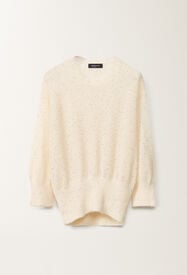 Fabiana Filippi Pullover aus Mohair, kittfarben WEISS MAD265F040D8170000