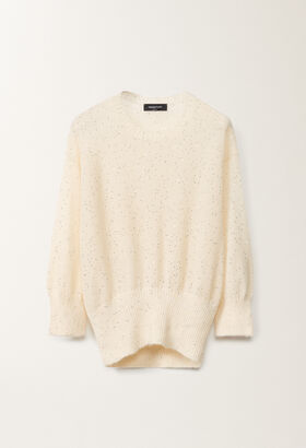 Fabiana Filippi Pullover aus Mohair, kittfarben WEISS MAD265F040D8170000