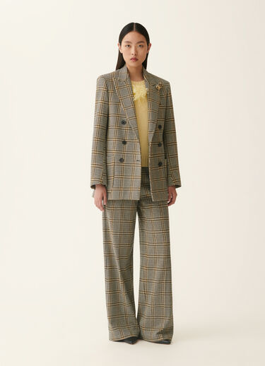 Fabiana Filippi Double-breasted check jersey jacket, gray Gray GCD226F179M4050000