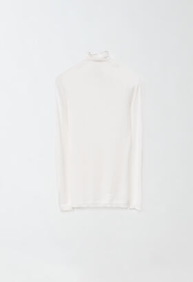 Fabiana Filippi Cashmere and silk turtleneck sweater, raffia BLUE MAD214F096D7230000
