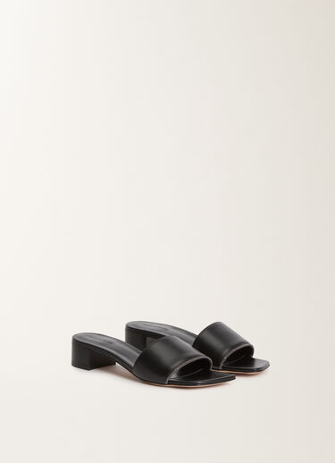 Fabiana Filippi Calfskin sandals with heel, black BLACK ASD275A872L4120000