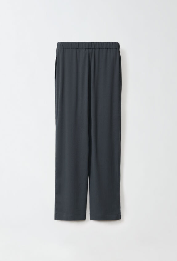 Fabiana Filippi Silk marocain trousers, petroleum GREEN PAD224F255SK100000