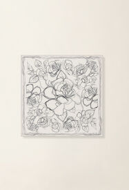 Fabiana Filippi Foulard en twill de soie, blanc, bleu nuit et cachà Blanc, bleu nuit et cachà SAD216A876M5030000