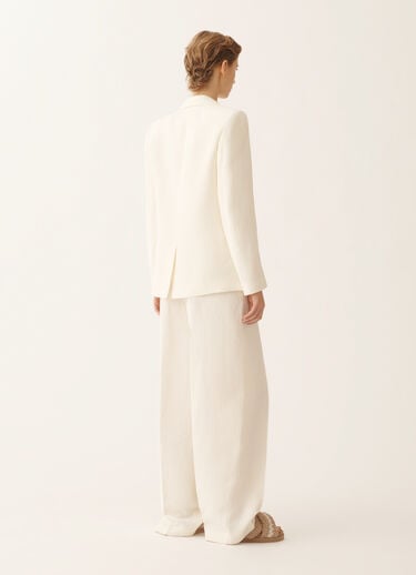 Übergroße Jacke aus fließendem Leinen und Viskose, butterfarben Fabiana Filippi Übergroße Jacke aus fließendem Leinen und Viskose, butterfarben BUTTER GCD276F218M1480000