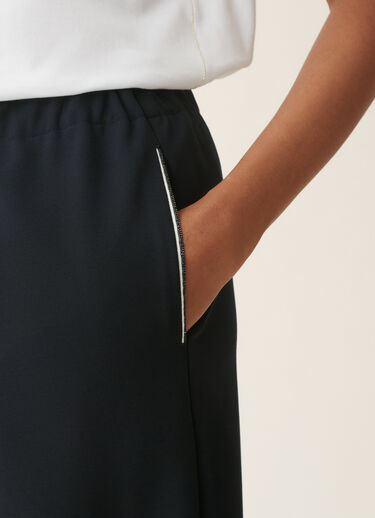 Trevi trousers in Milano stitch jersey, midnight blue Fabiana Filippi Trevi trousers in Milano stitch jersey, midnight blue Midnight blue PAD216F310M3100000