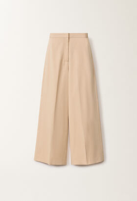 Fabiana Filippi Cotton gabardine trousers, sand BLACK PAD265F326D4320000
