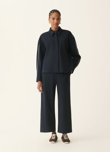 Trevi trousers in Milano stitch jersey, midnight blue Fabiana Filippi Trevi trousers in Milano stitch jersey, midnight blue Midnight blue PAD216F310M3100000