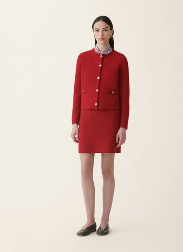 Fabiana Filippi Cardigan aus Merinowolle, rot Rot GCD216F166D4620000