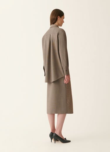 Fabiana Filippi Boyfriend shirt in bi-stretch fresco wool, falcon Falcon CAD226F416M4140000