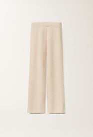 Fabiana Filippi Cotton and linen trousers with sequins, vanilla VANILLA PAD265F351D2730000