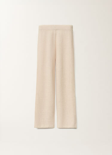 Fabiana Filippi Cotton and linen trousers with sequins, vanilla VANILLA PAD265F351D2730000