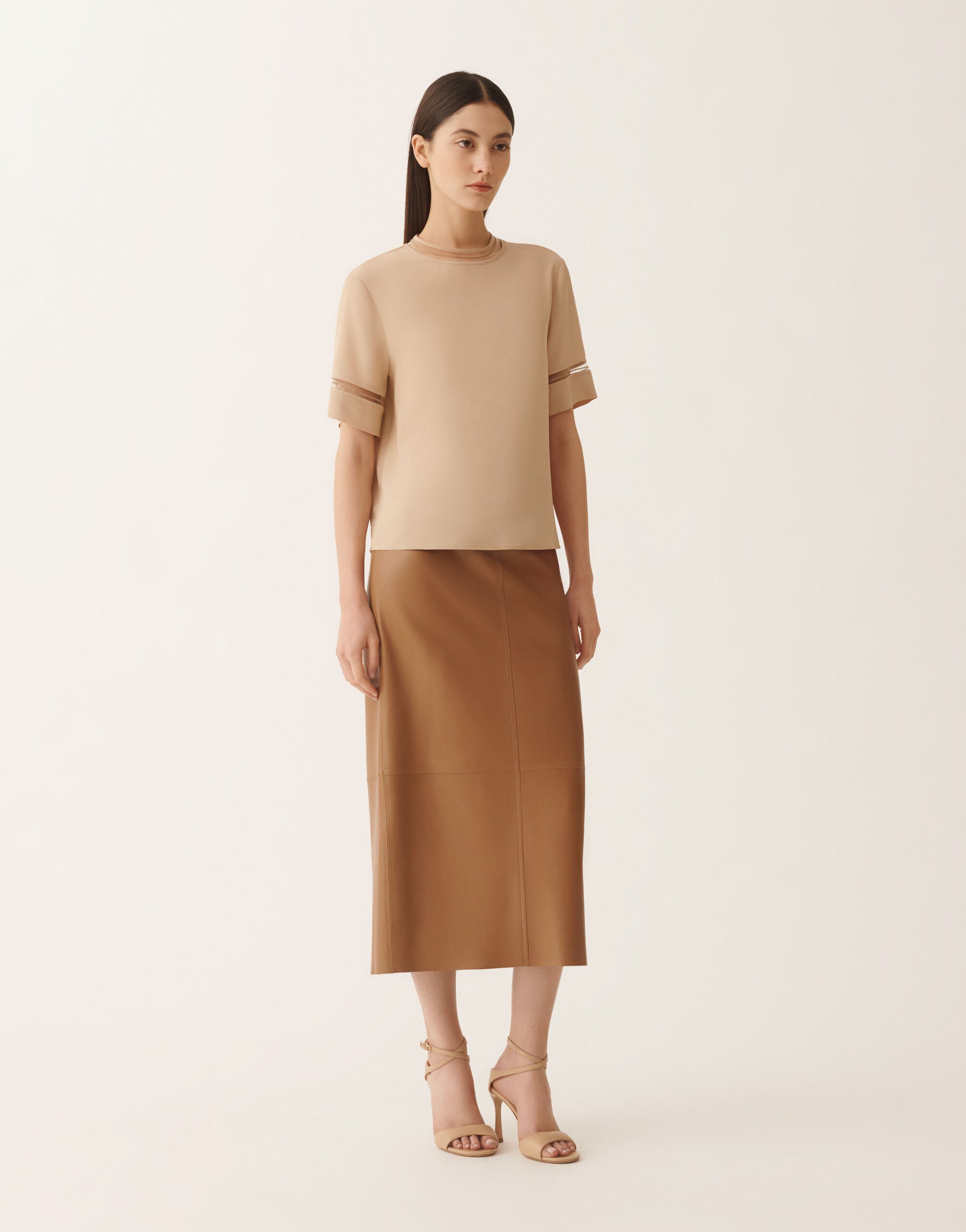 レディースCrepe de chine top, maple Tシャツ&トップス | Fabiana