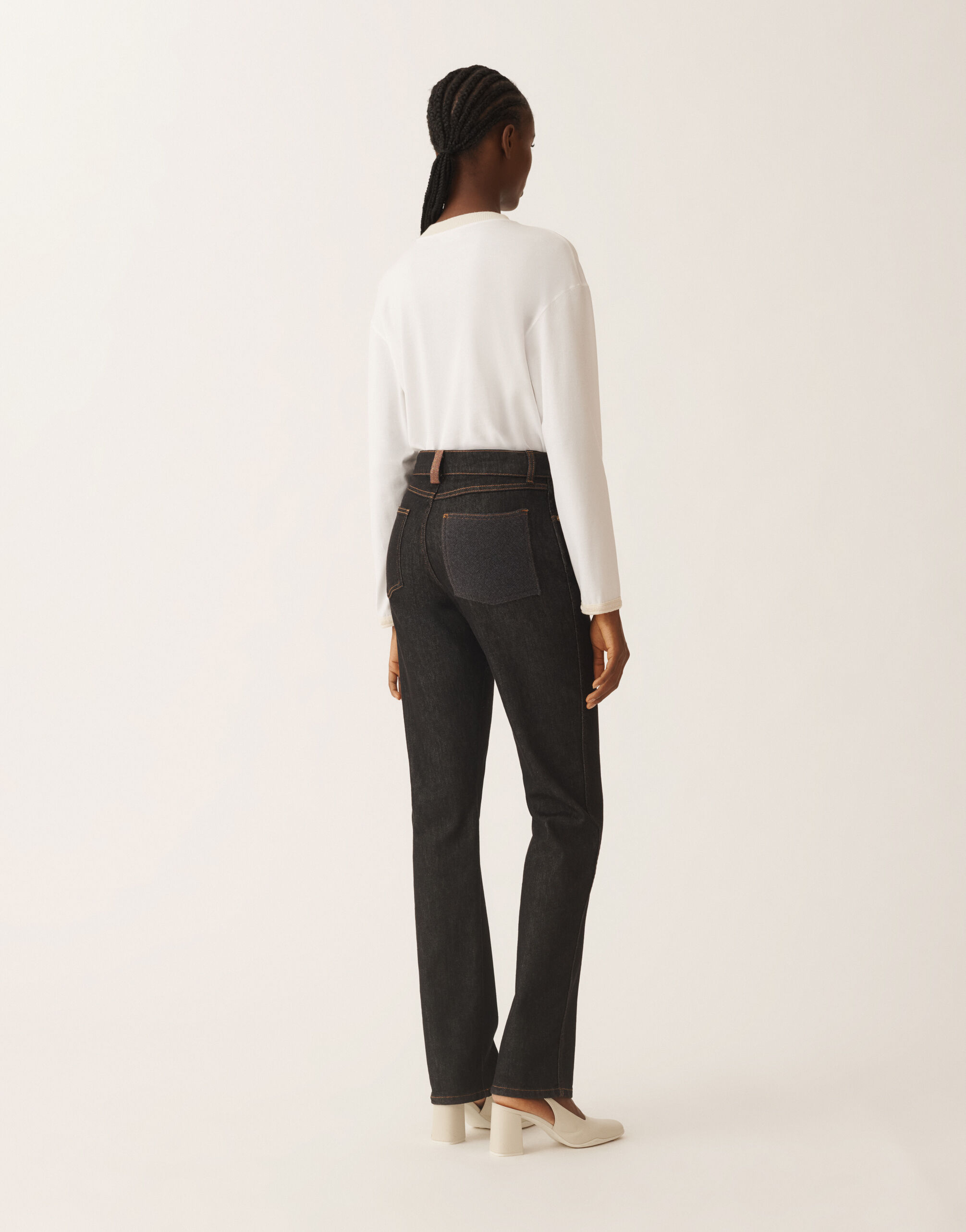Fabiana Filippi Denim trousers, anthracite Grey PAD225F344L6340000