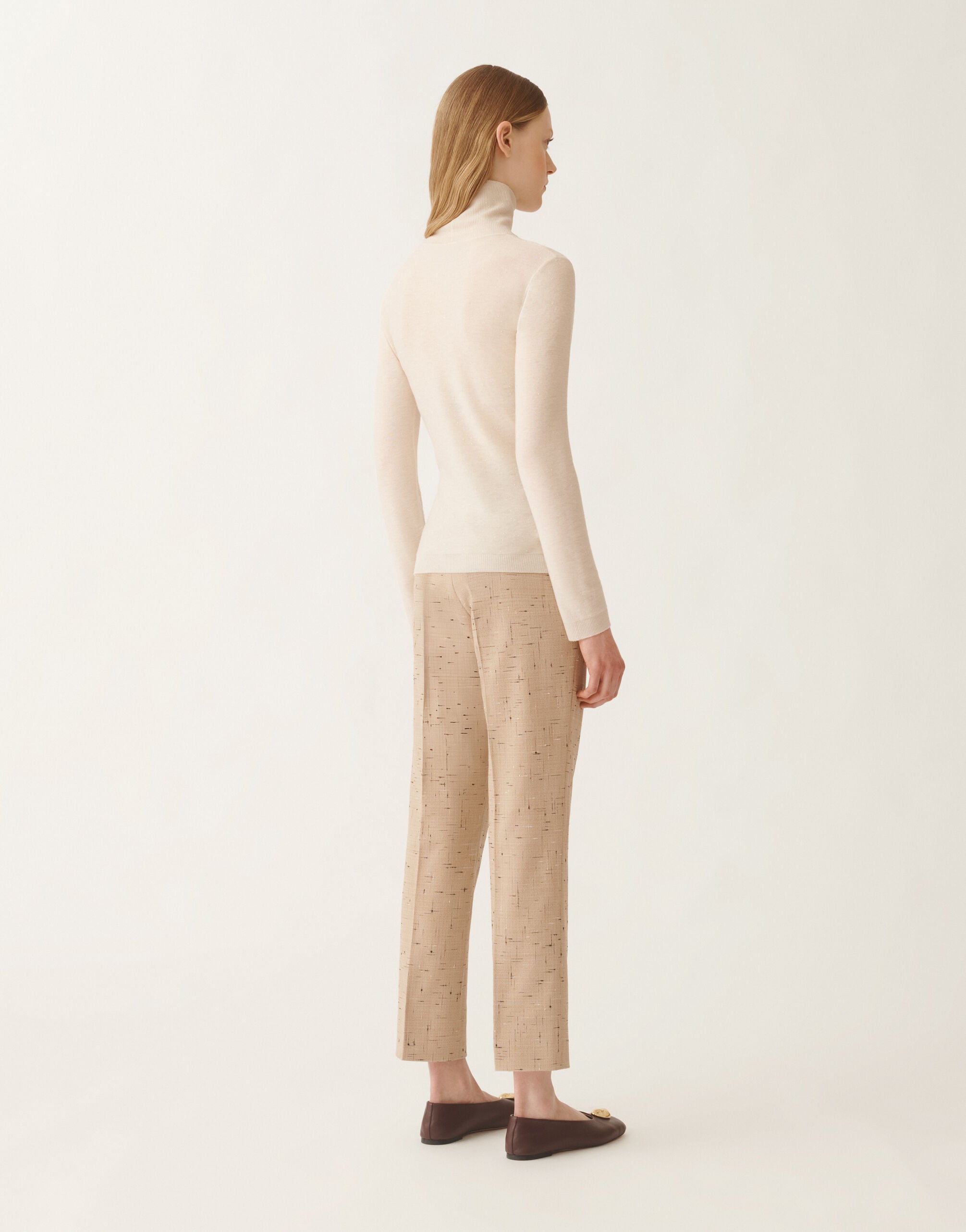 Wool sweater with sequins, white for Women | Fabiana Filippi®