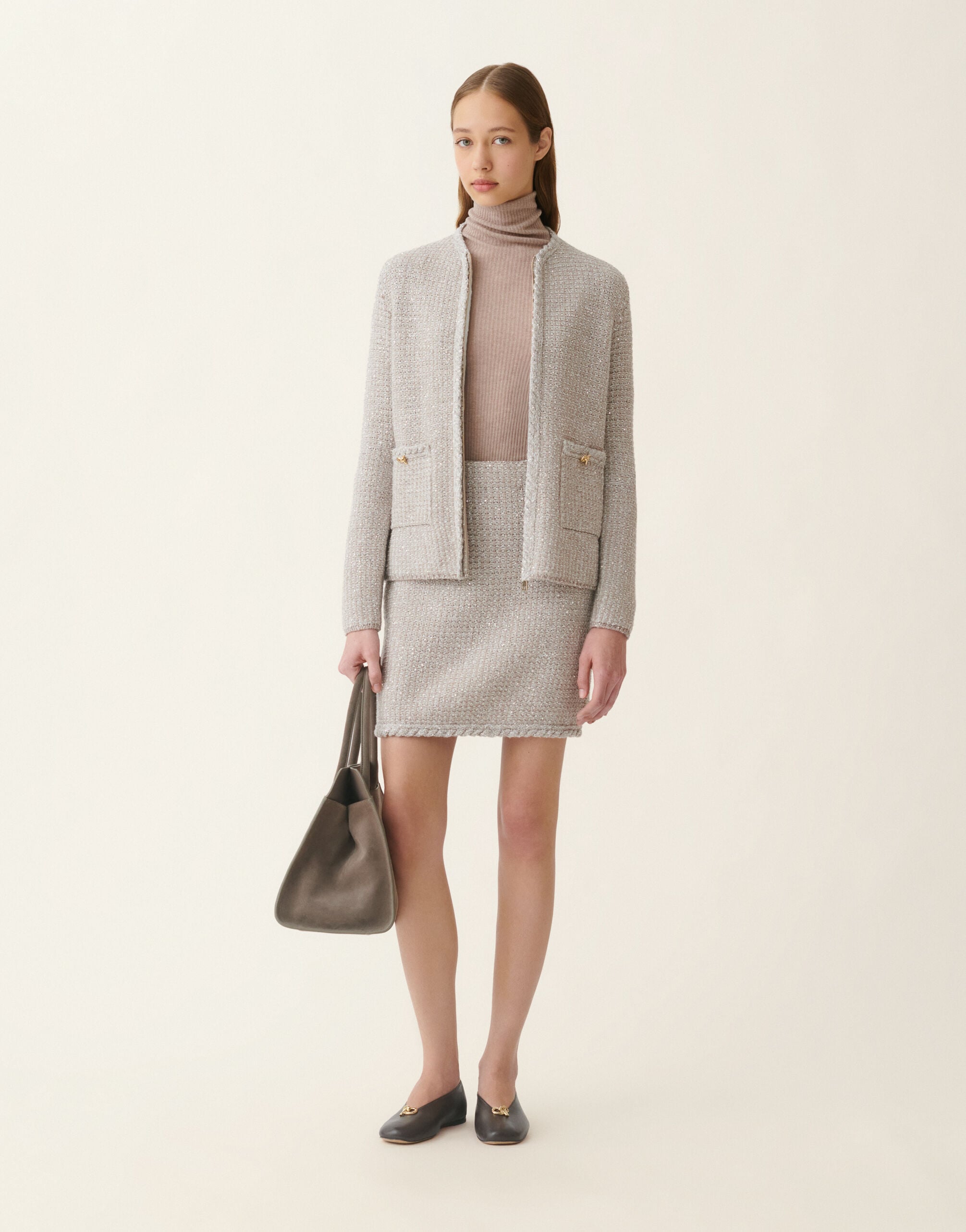 Fabiana Filippi Tweedjacke, granit Granit GCD216F165M2570000