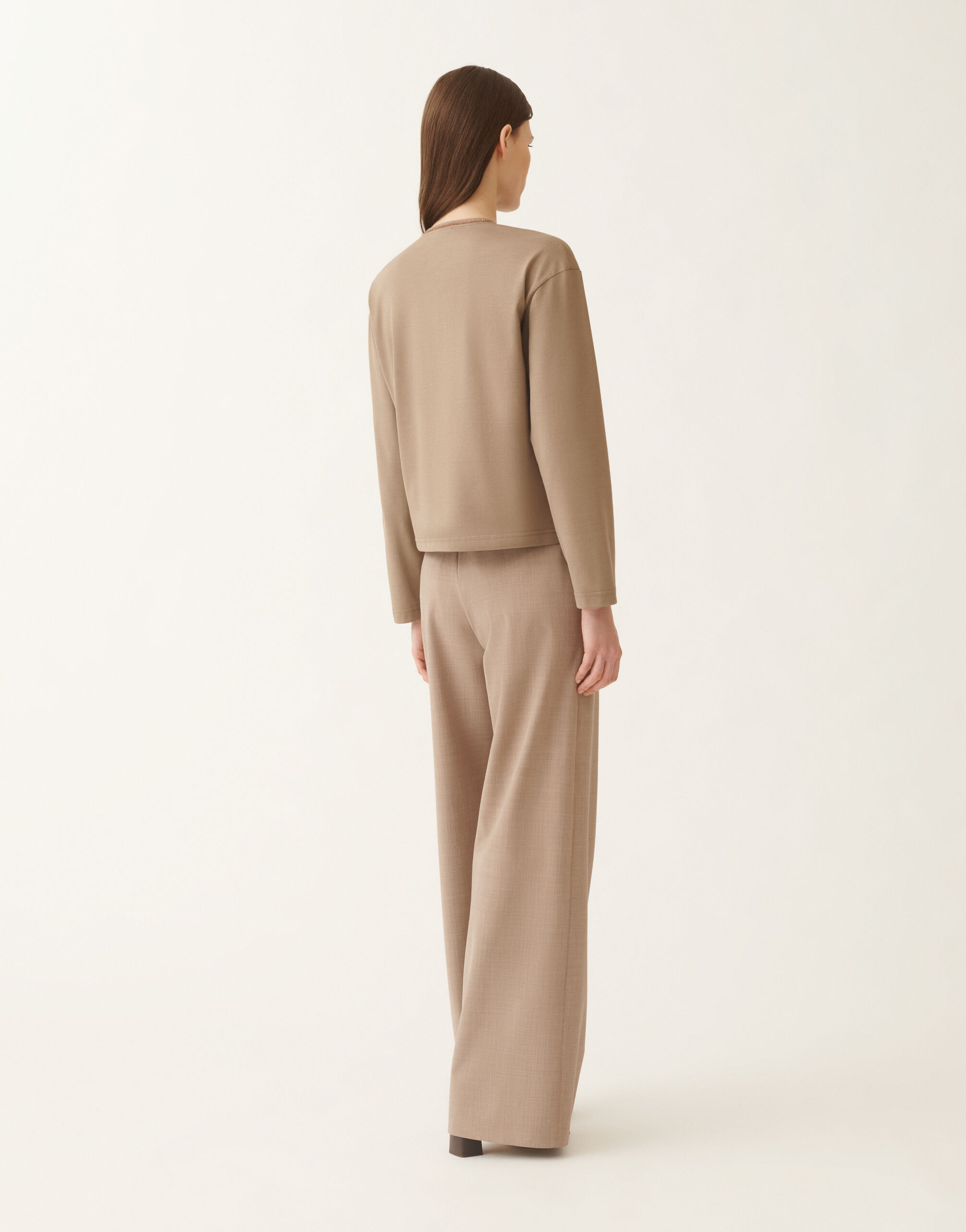 Fabiana Filippi Jersey top, bark Brown JED225F862L6960000
