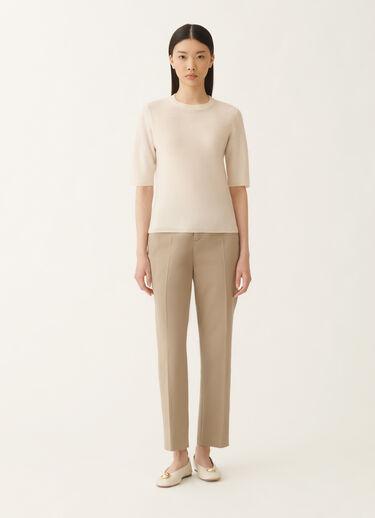 Fabiana Filippi Wollpullover mit Pailletten, weiß Weiß MAD215F088L5570000