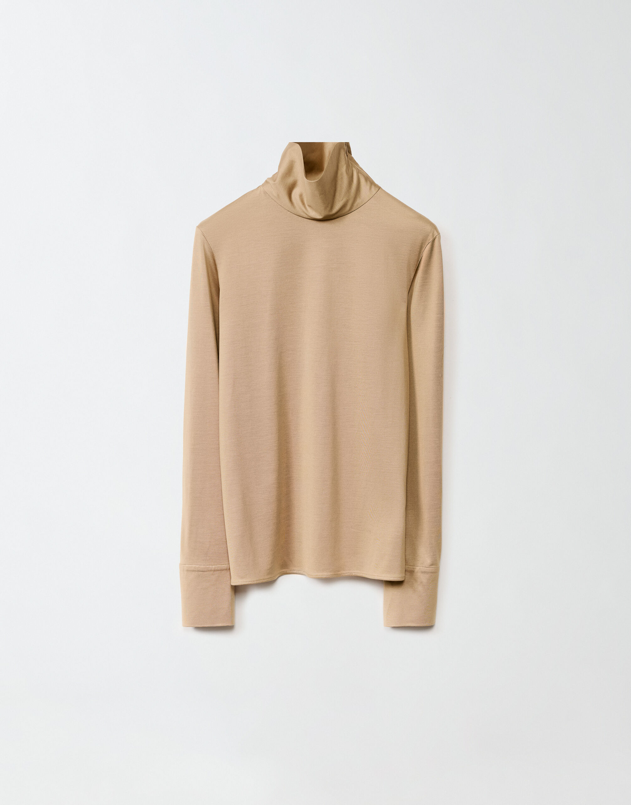 【最新入荷】 Silk jersey T-shirt, camel for Women | Fabiana Filippi® トップス