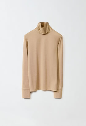 Fabiana Filippi Silk jersey T-shirt, camel BROWN MAD224F574L0010000