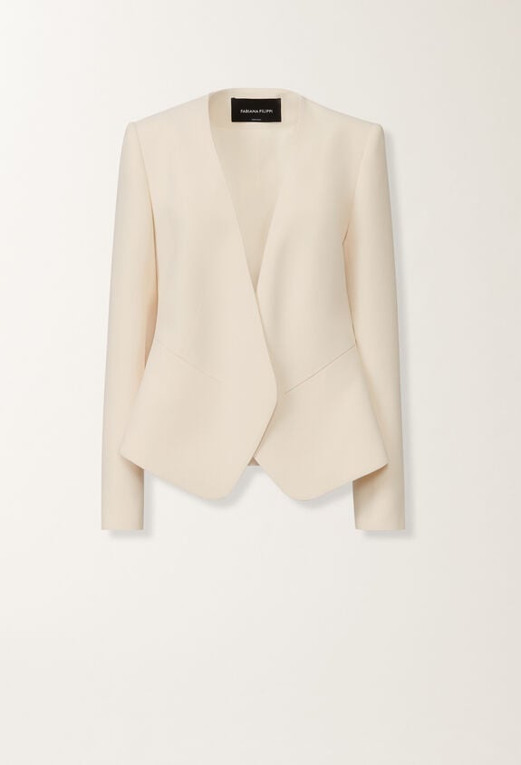 Fabiana Filippi Cady jacket, butter WHITE GCD215F208D8700000